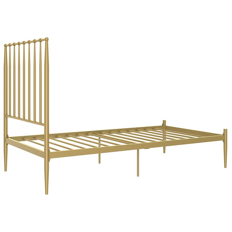 DHP Giulia Twin Metal Spindle Bed in Gold