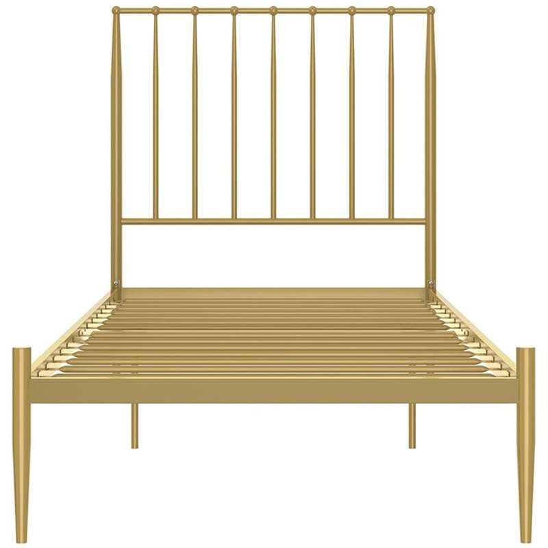 DHP Giulia Twin Metal Spindle Bed in Gold