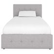 DHP Rose Tufted Twin Storage Panel Bed in Gray