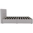 DHP Rose Tufted Twin Storage Panel Bed in Gray