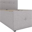 DHP Rose Tufted Twin Storage Panel Bed in Gray