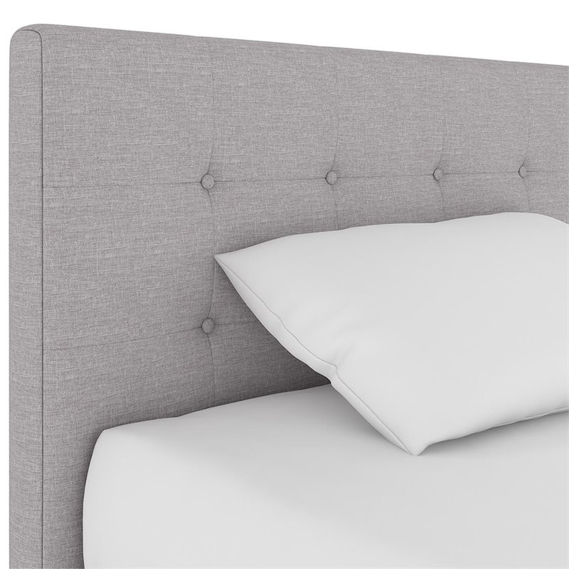 DHP Rose Tufted Twin Storage Panel Bed in Gray