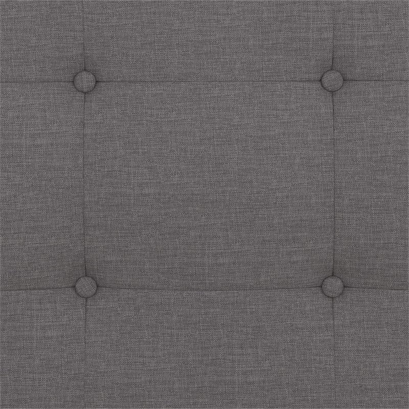 DHP Rose Tufted Twin Storage Panel Bed in Gray