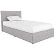 DHP Rose Tufted Twin Storage Panel Bed in Gray