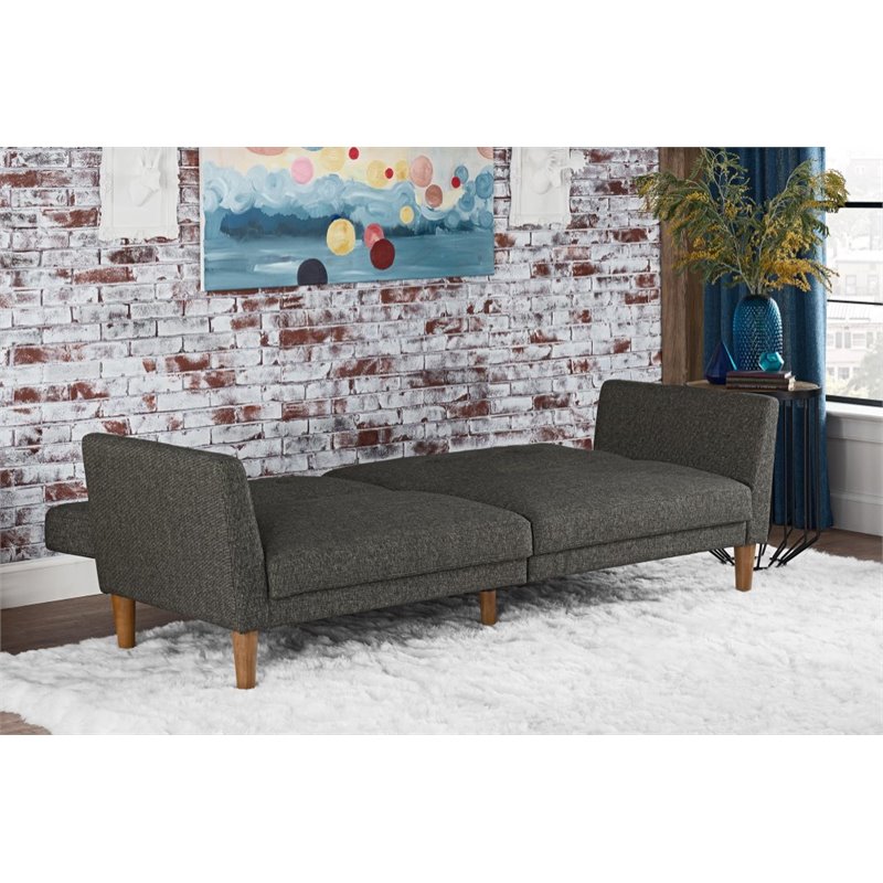 Novogratz Regal Sleeper Sofa in Gray