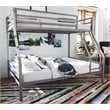Novogratz Maxwell Twin over Full Metal Bunk Bed in Gray