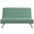 DHP Mabel Tufted Sleeper Sofa in Teal and Chrome