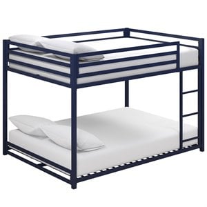 DHP Mabel Full Over Full Metal Bunk Bed in Blue