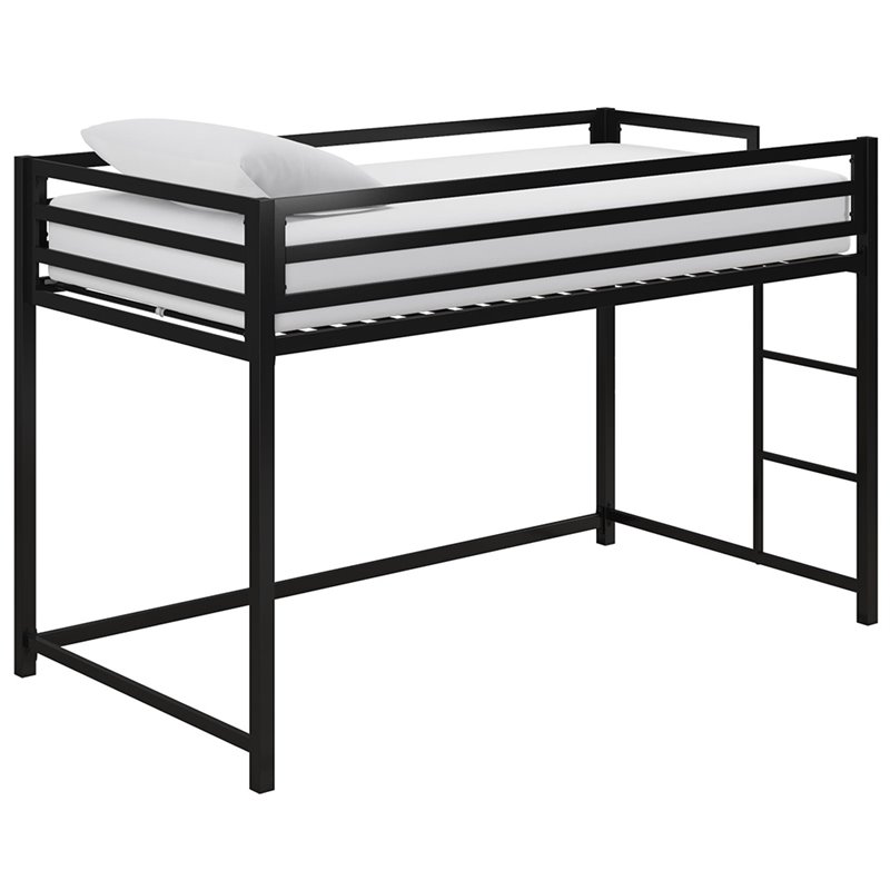 DHP Mabel Twin Metal Junior Loft Bed in Black