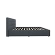 DHP Ryan Tufted Full Storage Platform Bed in Blue