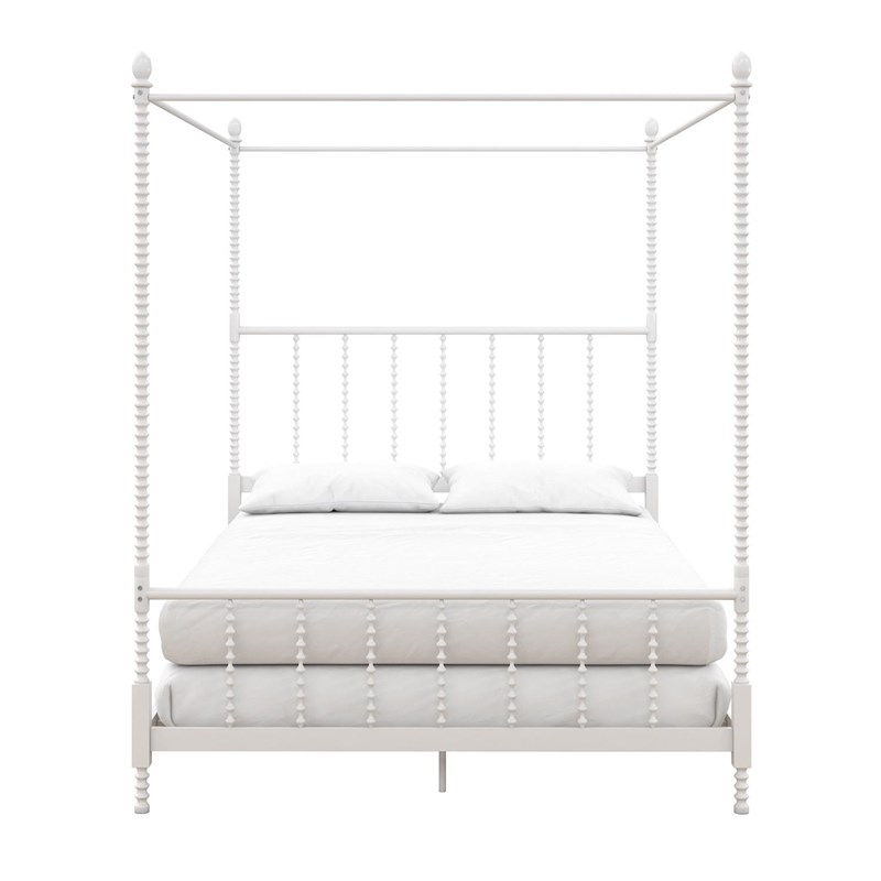 DHP Emerson Metal Canopy Bed in Full Size Frame in White