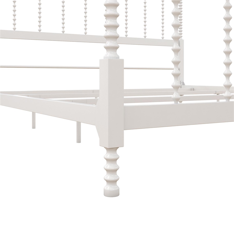 DHP Emerson Metal Canopy Bed in King Size Frame in White
