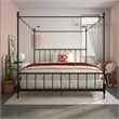 DHP Emerson Metal Canopy Bed in King Size Frame in Black
