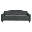Novogratz Vintage Tufted Sofa Sleeper II- Gray Velvet