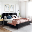 DHP Camilla Upholstered King Bed in Black Velvet