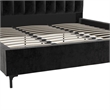 DHP Camilla Upholstered King Bed in Black Velvet