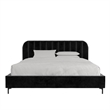 DHP Camilla Upholstered King Bed in Black Velvet