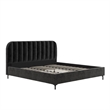 DHP Camilla Upholstered King Bed in Black Velvet