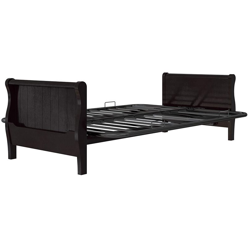 DHP Wood Futon Frame with Storage in Espresso