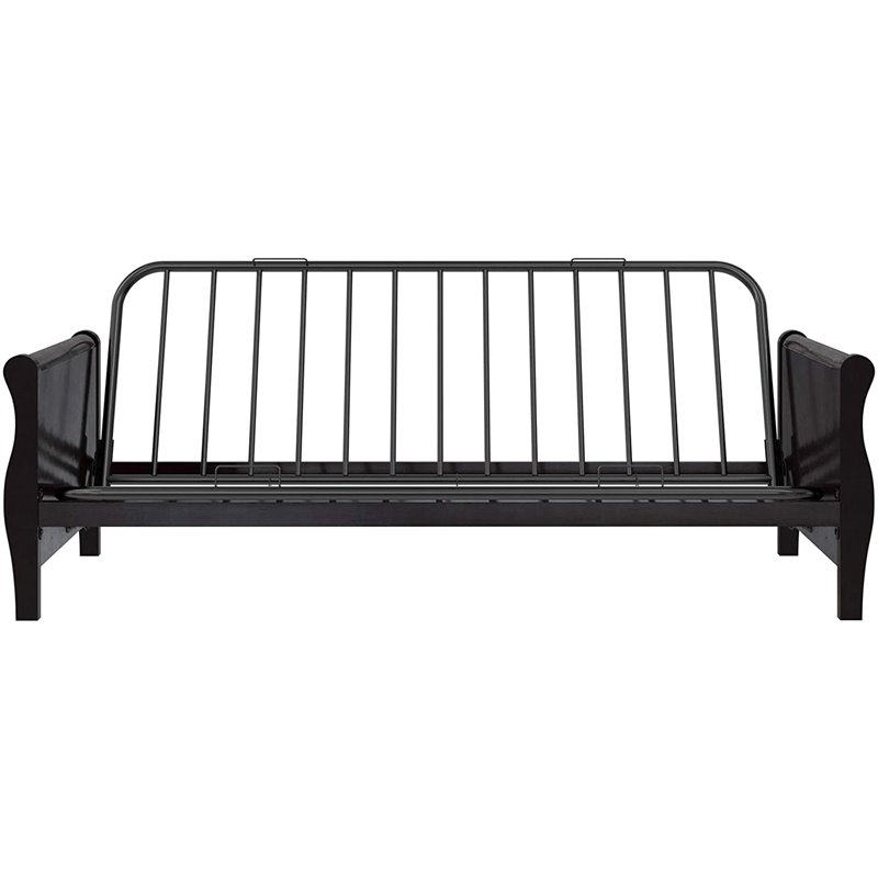 DHP Wood Futon Frame with Storage in Espresso