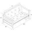 DHP Wood Futon Frame with Storage in Espresso