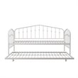 Novogratz Bushwick Metal Twin Daybed & Trundle in White