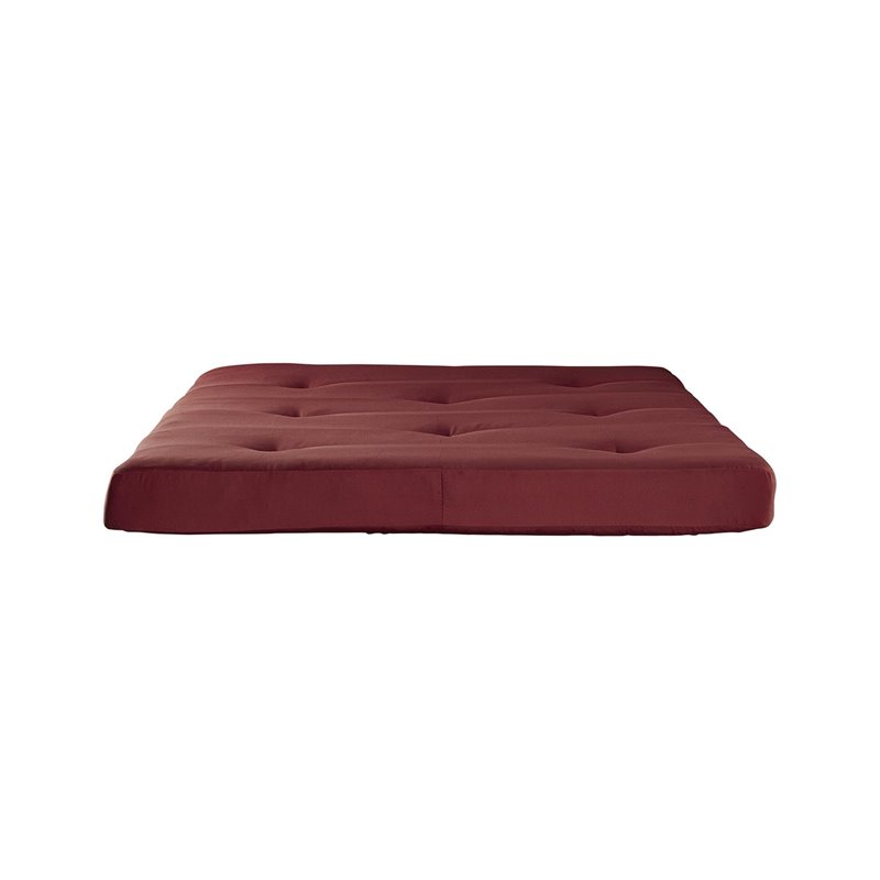 DHP Value 6 Inch Full Size Polyester Futon Mattress in Red