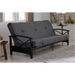 DHP Value 6 Inch Full Size Polyester Futon Mattress in Gray