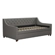 Novogratz Her Majesty Daybed and Trundle in Gray Linen