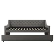 Novogratz Her Majesty Daybed and Trundle in Gray Linen