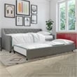 Novogratz Her Majesty Daybed and Trundle in Gray Linen
