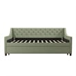 Novogratz Her Majesty Daybed and Trundle in Light Green Linen