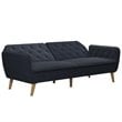 Novogratz Tallulah Memory Foam Velvet Futon in Blue