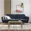 Novogratz Tallulah Memory Foam Velvet Futon in Blue