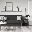 DHP Sola Storage Futon in Grey Microfiber