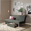 DHP Sola Storage Futon in Grey Microfiber