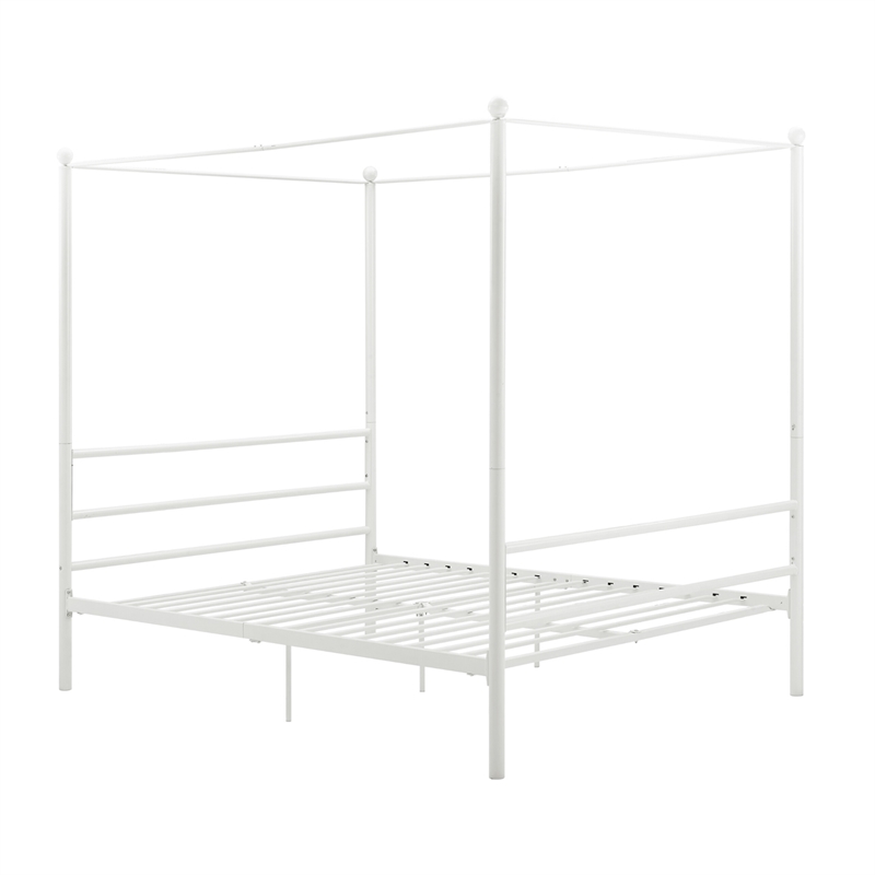 DHP Kora Queen Metal Canopy Bed in White