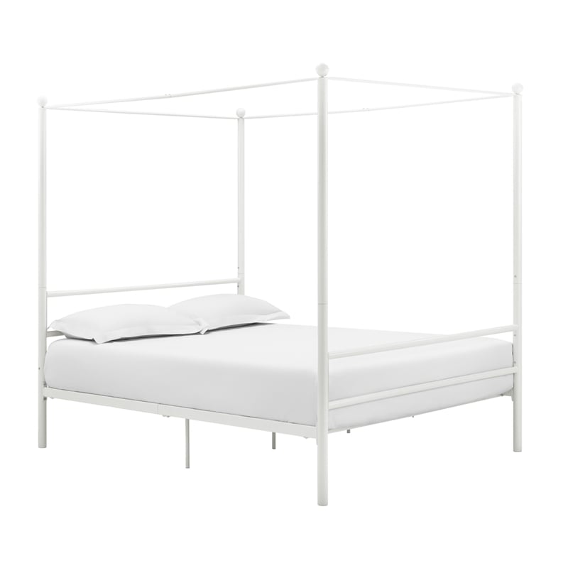 DHP Kora Metal Canopy Bed in Full White