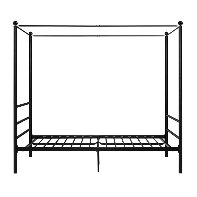 DHP Kora Metal Canopy Bed in Full Black