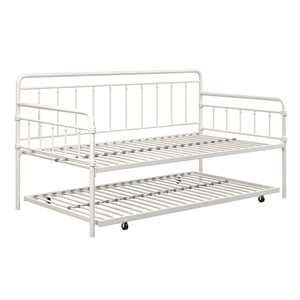DHP Winston Metal Daybed/Trundle in Twin White