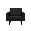 DHP Nia Modern Chair in Black Faux Leather