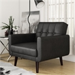 DHP Nia Modern Chair in Black Faux Leather