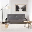DHP Carson 6 Inch  High Density Polyester Fill Futon Mattress Full Size in Gray