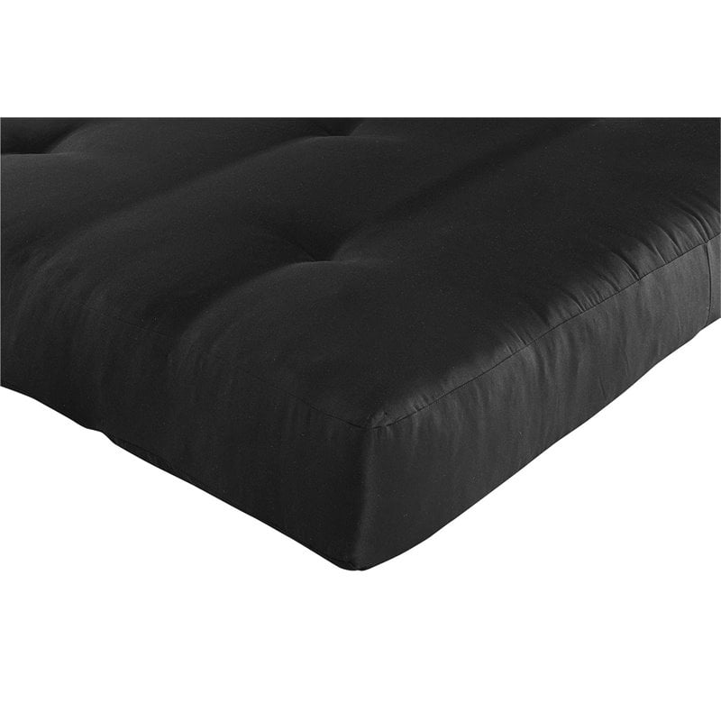 DHP Carson 6 Inch  High Density Polyester Fill Futon Mattress Full Size in Black