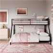 DHP Junior Small Space Twin-Full Bunk Bed in Black