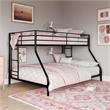 DHP Junior Small Space Twin-Full Bunk Bed in Black