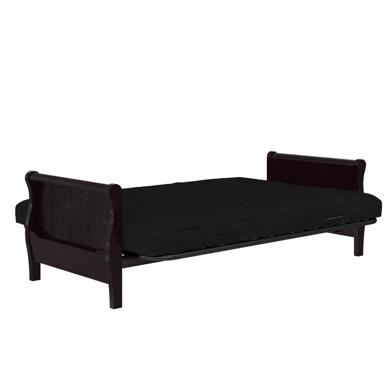 DHP Lexi 6 Inch Quilted Thermobonded High Density Futon Mattress Full in Black