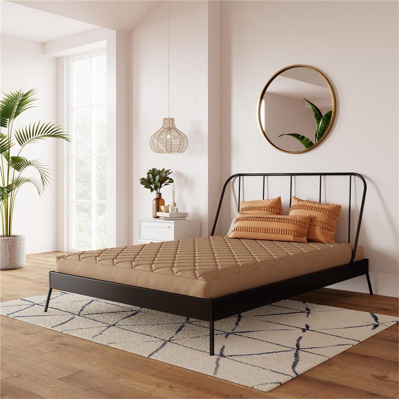 DHP Dana 6 Inch Quilted Full Mattress with Removable Cover in Tan