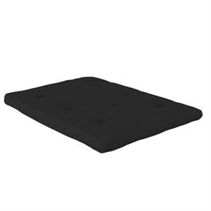 DHP Eve 6 Inch Thermobonded High Density Futon Mattress Full in Black Microfiber