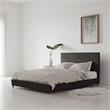 DHP Mathias Upholstered Bed with USB Dual Port Queen  in Gray Linen